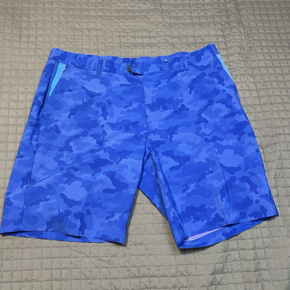 Men's G/Fore Golf Shorts Blue Camo 7" Inseam Waist 40 Maverick Atheltic